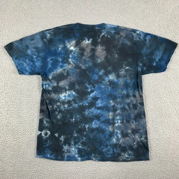 Lynyrd Skynyrd Shirt Men Large Blue Tie Dye LIQUID BLUE Eagle USA Flag Crew Neck - Picture 3 of 11